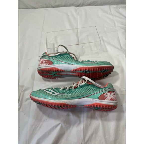 Saucony Kilkenny XC5 SPI Track Cleats Women's Size 9.5 Aqua Coral - Picture 8 of 16